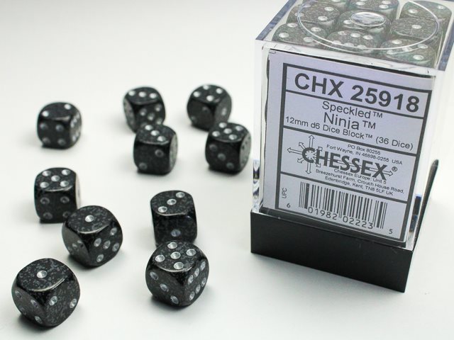 Tärningsset D6 36st Speckled Ninja