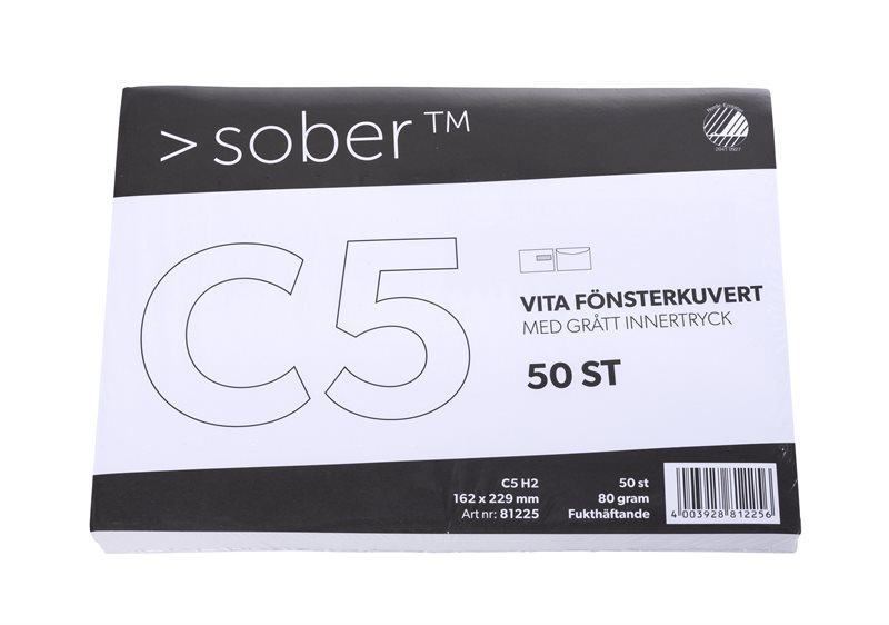 Kuvert vit H2 C5 FH (50)