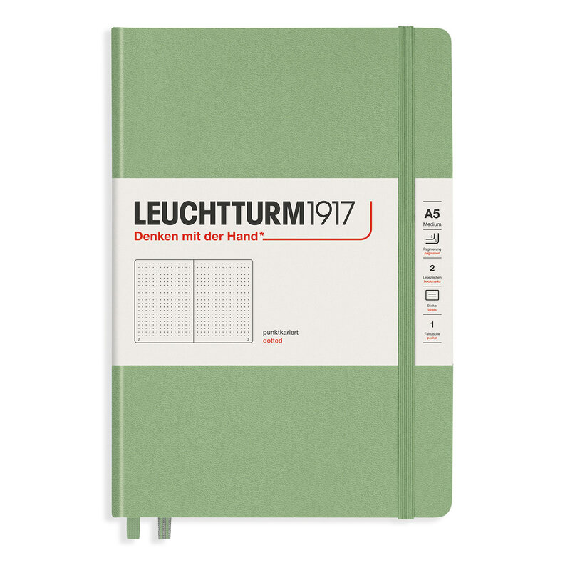 Leuchtturm 1971  NOTEBOOK A5 Hard Dotted Muted Sage