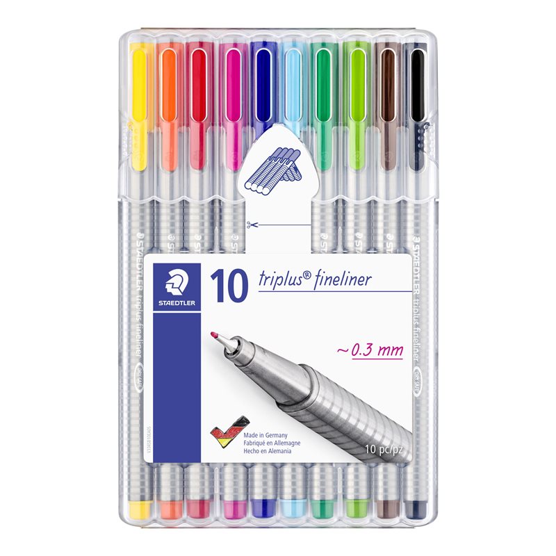 Fineliner Triplus 0,3mm ass (10)