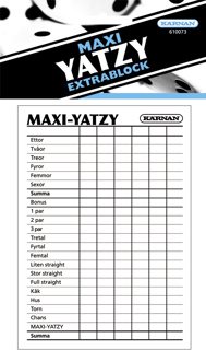 Maxi yatzy extrablock