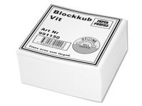 Blockkub 100x100x50mm vit