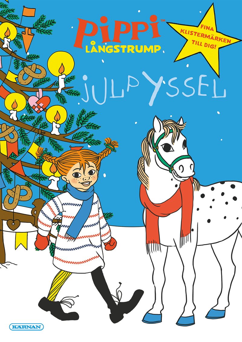 Pippi Långstrump Julpyssel med klistermärken
