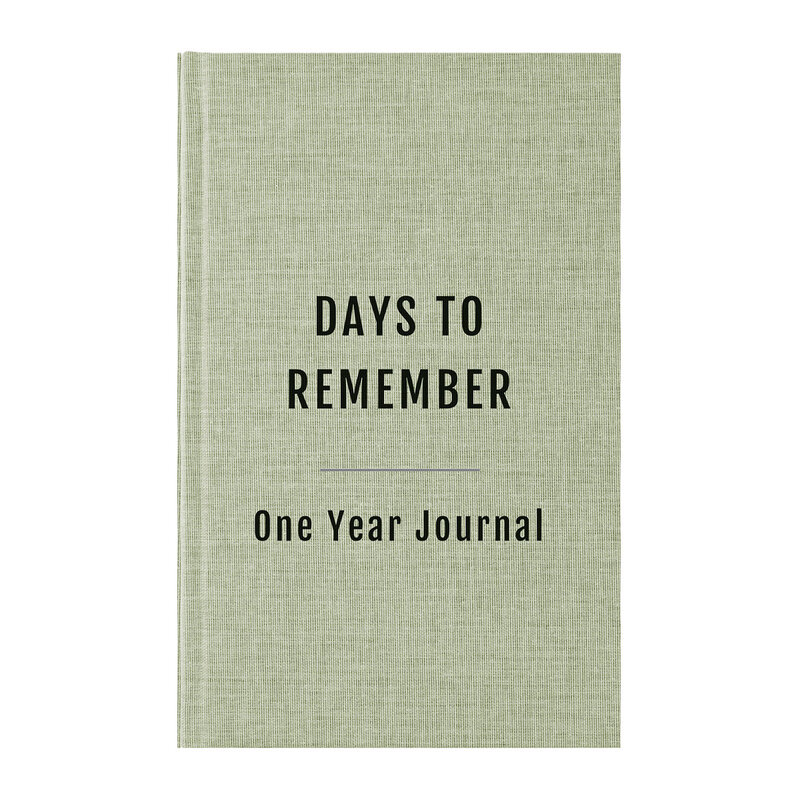 Anteckningsbok - Days to remember One Year journal Green Leaf