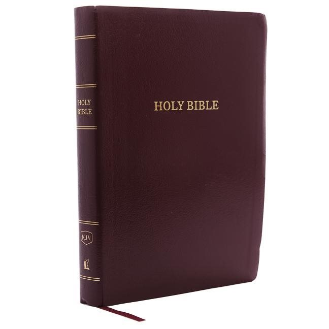 Kjv, reference bible, giant print, leather-look, burgundy, red letter editi