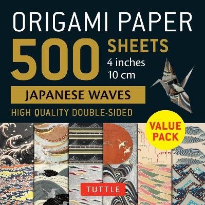 Origami Paper 500 sheets Japanese Waves 4" (10 cm)