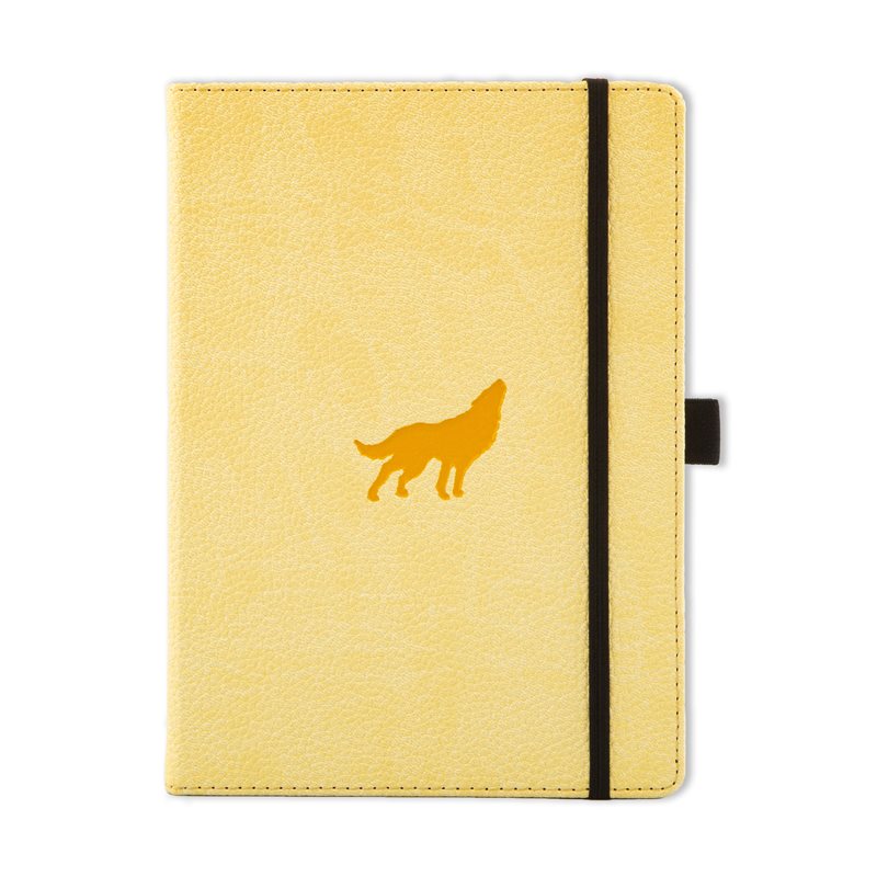 Dingbats* Wildlife A5+ Dotted – Cream Wolf Notebook