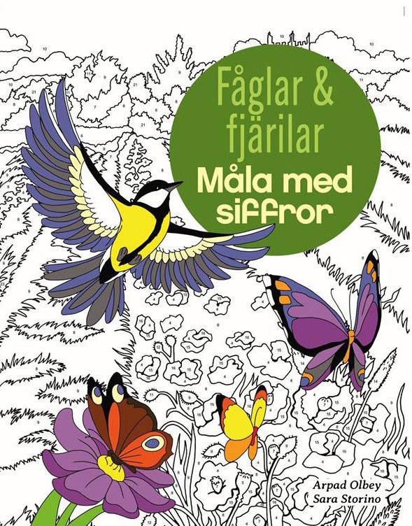 Fåglar och fjärilar : måla med siffror