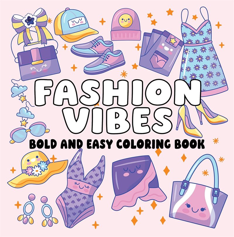 Fashion Vibes Bold and Easy Coloring Book