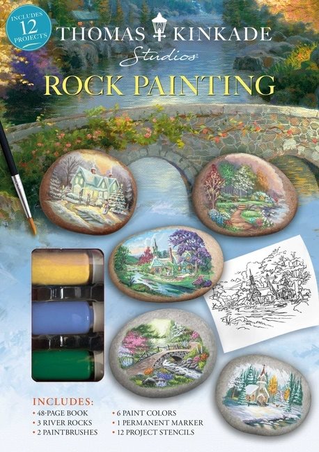 Thomas Kinkade Rock Painting