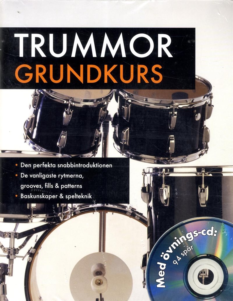 Trummor Grundkurs Med övnings-cd