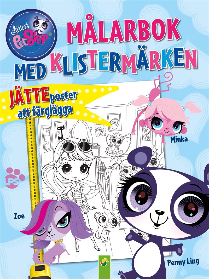 Petshop.  Målarbok med klistermärken