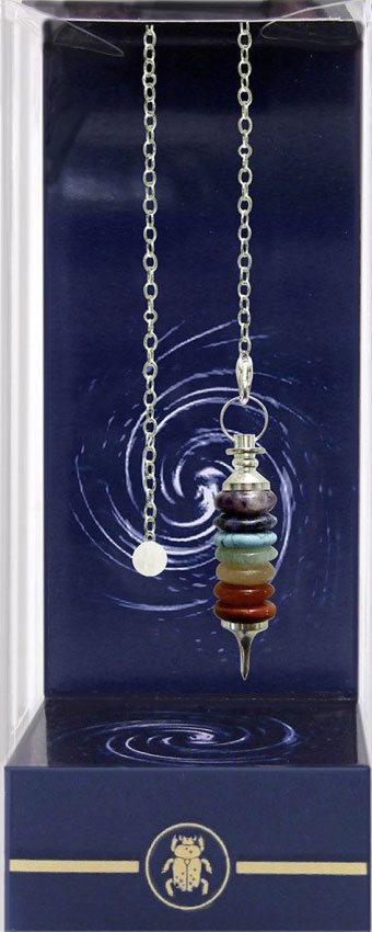 Deluxe Seven Rings of Chakras Pendulum