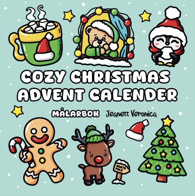 Cozy Christmas Advent Calender – miniformat : Målarbok