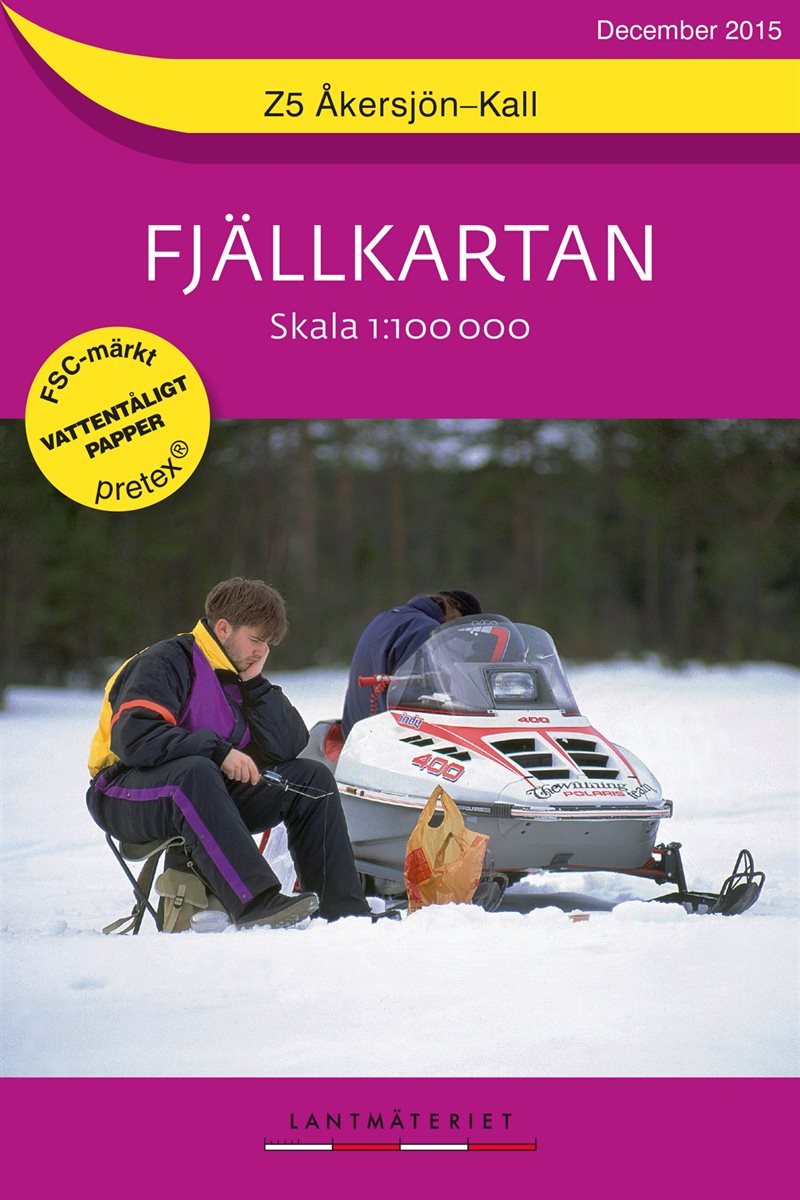 Z5 Åkersjön-Kall Fjällkartan : 1:100000