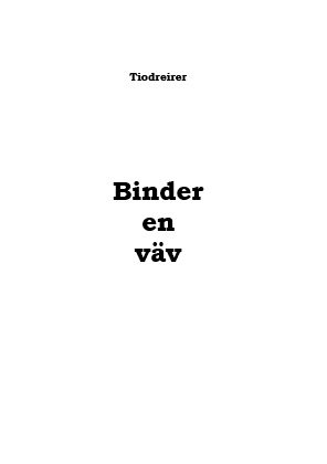 Binder en väv