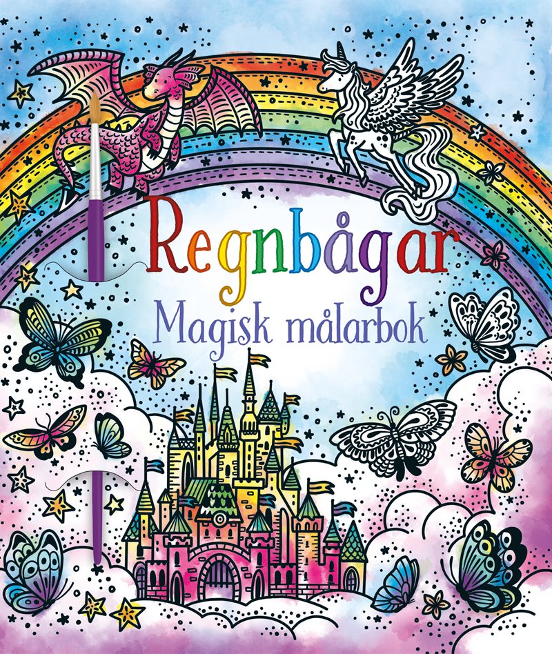 Regnbågar. Magisk målarbok