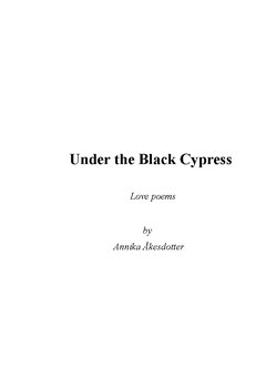 Under the black cypress : love poems