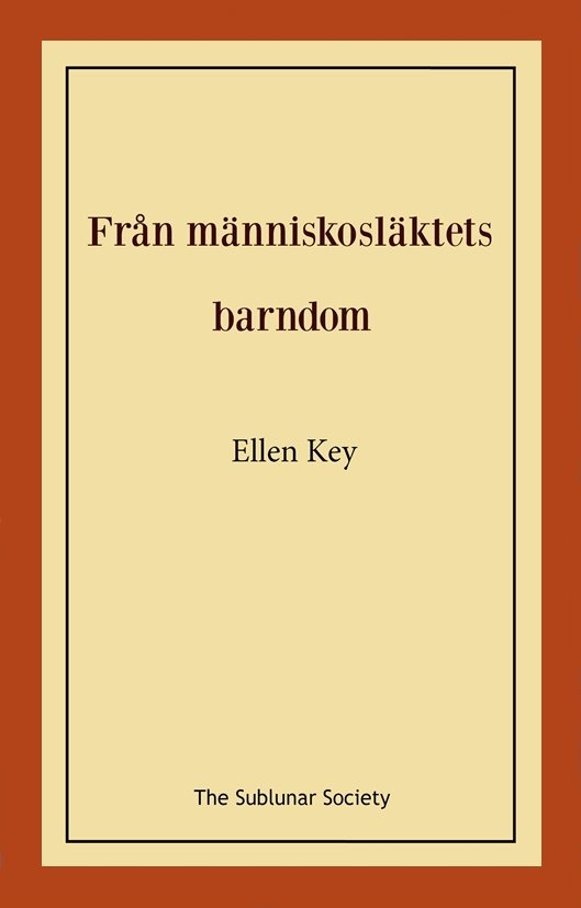 Från människosläktets barndom