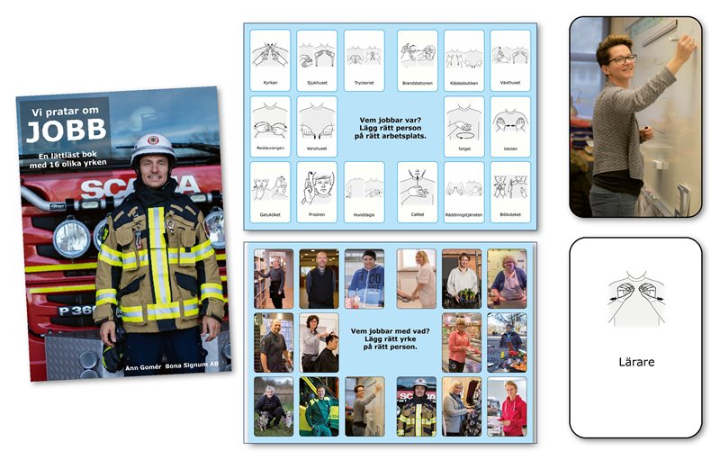 Pedagogiskt extramaterial till boken "Vi pratar om jobb". 