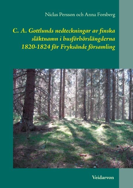 C. A. Gottlunds nedteckningar av finska släktnamn i husförhörslängderna 182