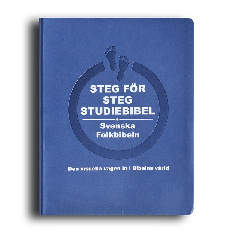 Steg för steg studiebibel blå skinnimitation 