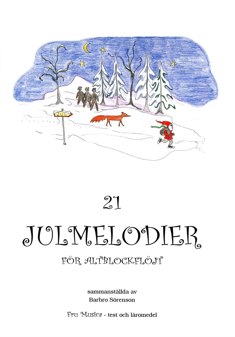 21 julmelodier för altblockflöjt