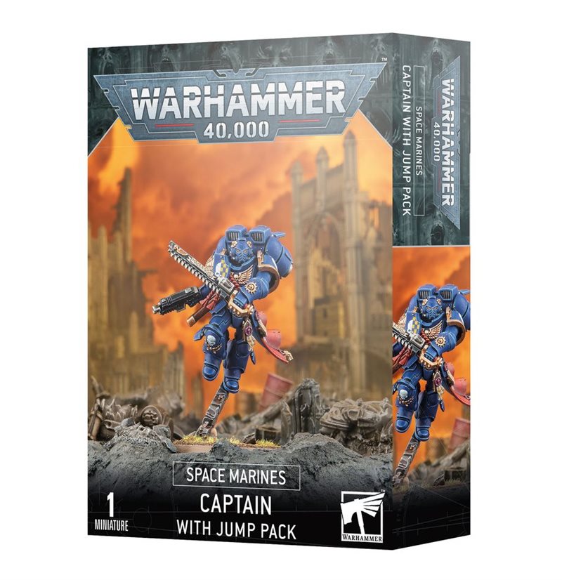 Warhammer 40,000 Space Marines Captain with jump pack