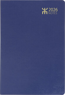 Notes · 8,2 x 12,8 cm · 104 sidor · Plast · Blå · Inbunden · 2 veckor/uppslag