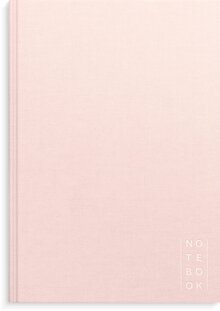 Anteckningsbok linnetextil A4 Linjerad rosa