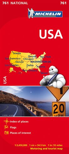 USA Michelin 761 karta : 1:3,45milj