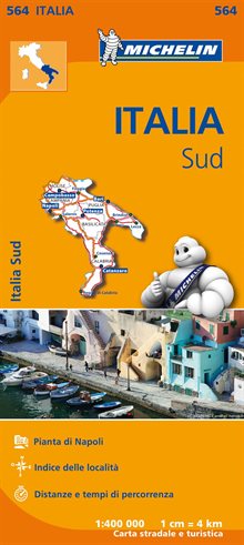 Puglia Molise Campania Michelin 564 delkarta Italien - 1:400000