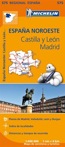 Castilla y Leon Madrid Michelin 575 delkarta Span. : 1:400000