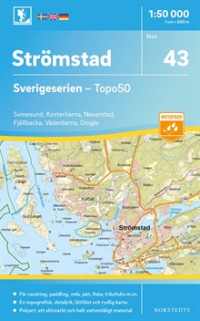 43 Strömstad Sverigeserien Topo50 : Skala 1:50 000