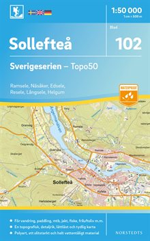 102 Sollefteå Sverigeserien Topo50 : Skala 1:50 000