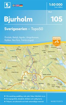 105 Bjurholm Sverigeserien Topo50 : Skala 1:50 000