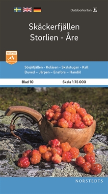 Outdoorkartan Skäckerfjällen Storlien Åre : Blad 10 Skala 1:75 000