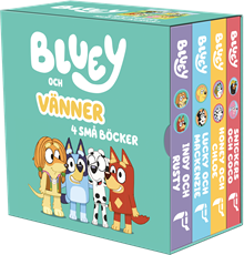 Bluey och vänner. 4 små böcker